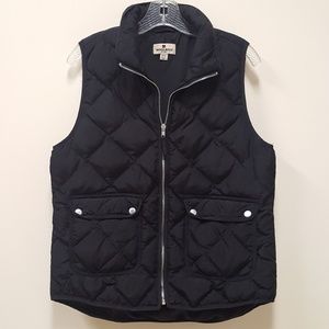 Woolrich Quilted Down Black Vest Size Medium